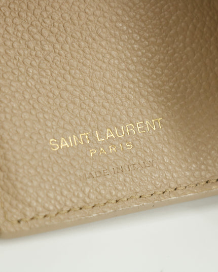 Yves Saint Laurent Beige Origami Compact Wallet #5203