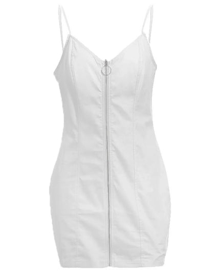 Zip-Front Bodycon Mini Dress – Plus Size