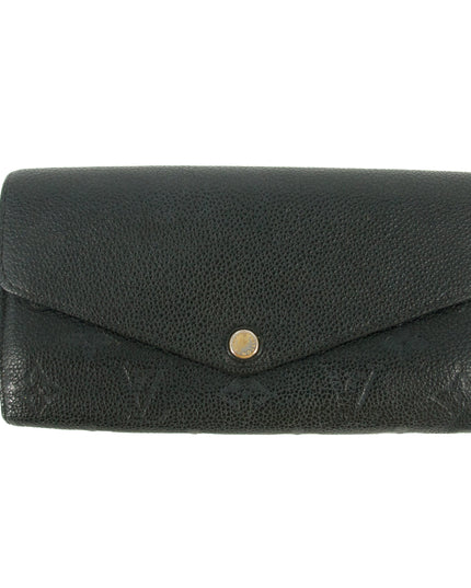 Louis Vuitton Monogram Empreinte Portefeuille Black Leather Wallet #5297