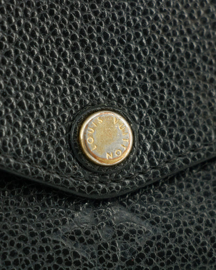 Louis Vuitton Monogram Empreinte Portefeuille Black Leather Wallet #5297