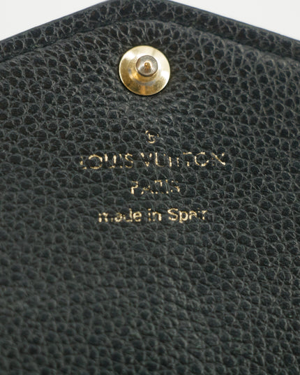 Louis Vuitton Monogram Empreinte Portefeuille Black Leather Wallet #5297