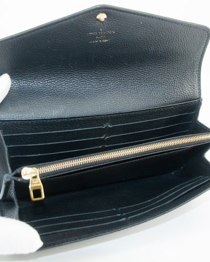 Louis Vuitton Monogram Empreinte Portefeuille Black Leather Wallet #5297