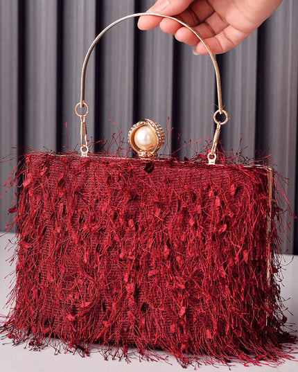 Tassel Handbags Women Dress Party Evening Bag Fashion Luxury Designer Square Bags Crossbody Shoulder Bag Ladies