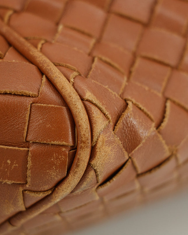 Bottega Veneta Intrrecciato Brown Leather Cosmetic Bag #5744