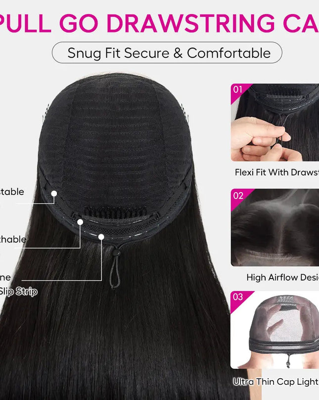 Ombre Brown With Dark Roots Loose Wave Layered Cut C-Side Part Glueless Wig 5x5 Pre-Cut Lace Human Hair Wig junoda
