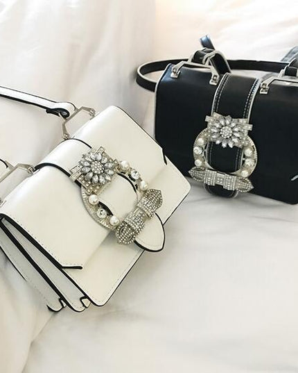 Fashion Designer Famous Bags For Women Designer Diamond Lock Bags Quality PU Leather Women Handbags Elegant Lady Shoulder Bags