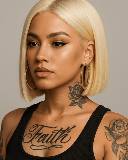 613 Lace Front Bob Wig (Platinum Blonde) Icy Cutie