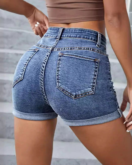 Fashion Personality Women's Ripped Denim Shorts Get DreSsT with Elise LLC