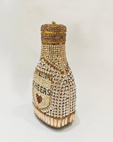 Women Bottle  Crystal Evening Bag Lady Diamond Wedding Bridal Purses Female Rhinestone Party Prom Clutches Bags