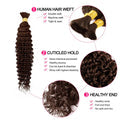Junoda #4 Deep Wave Bulk Human Hair For Braiding Crochet Micro Boho Braids For Black Women junoda