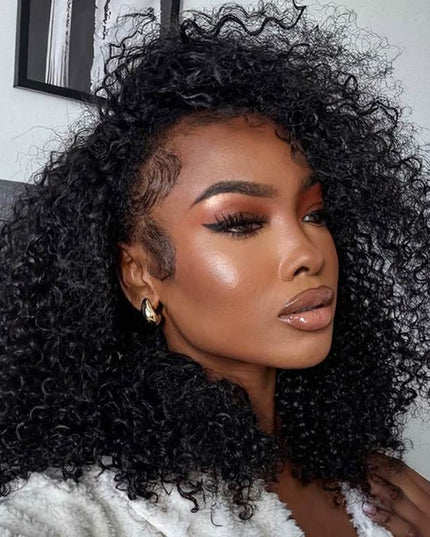Curly Wave Drawstring Wig Human Hair With Drawstring Near Me For Black Women junoda