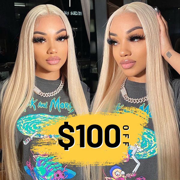 [Save $100] Junoda 613 Blonde Lace Front Wig Pre Plucked Colored Human Hair Wigs junoda