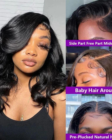 Women's Solid Color Transparent Lace Forehead Wig
