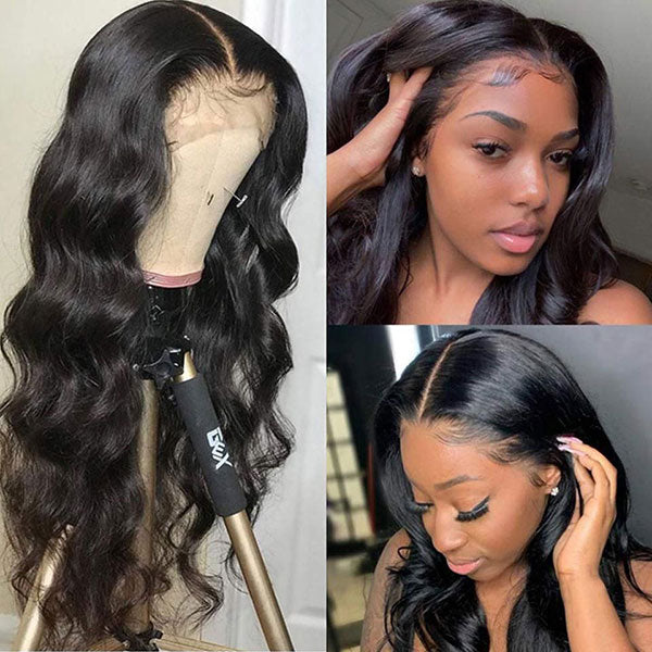 Junoda Body Wave 6x6 Lace Closure Wig Transparent/HD Lace Wig Skin Melt Well junoda