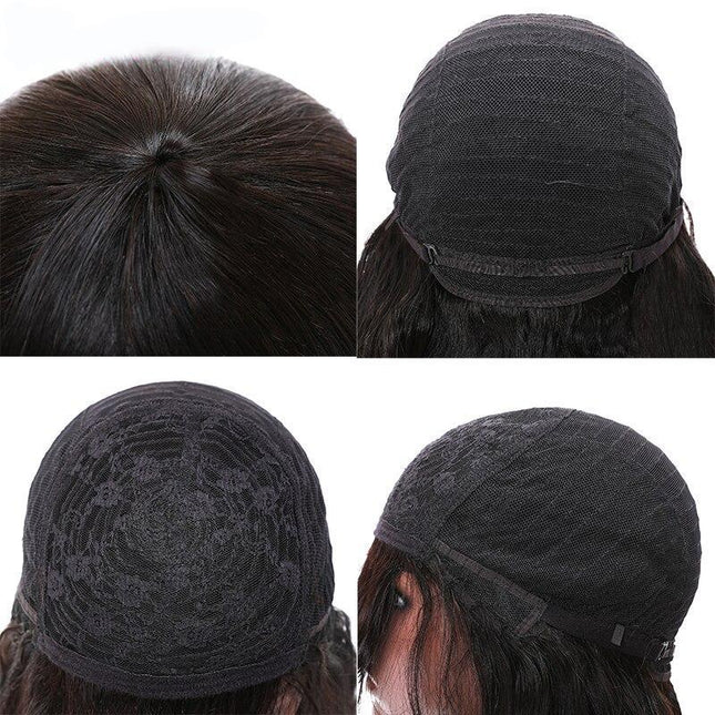 [$99 = 2 Wigs] Kinky Curly with Body Wave Human Hair Wig With Bangs Junoda Flash Sale junoda