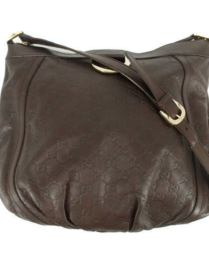 Gucci Brown Abby Guccisima Leather Crossbody Bag #7706