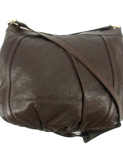 Gucci Brown Abby Guccisima Leather Crossbody Bag #7706