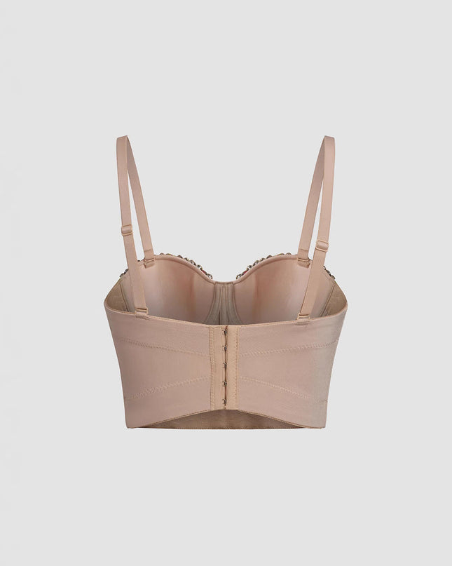 Spaghetti Strap Bralette with Gathered Design