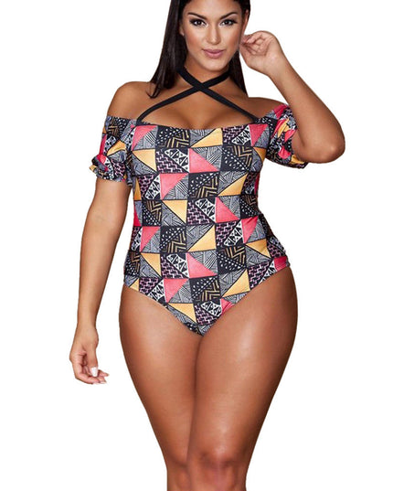 Geometric bikini ladies plus size