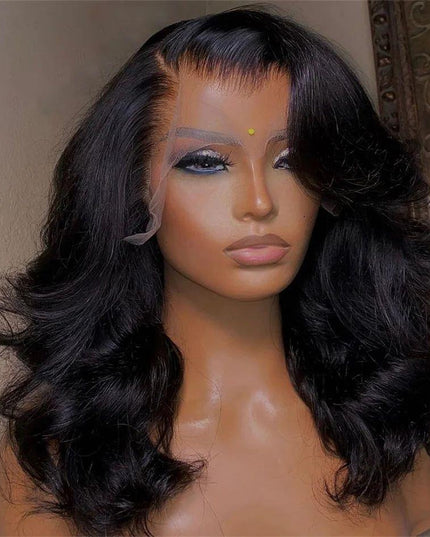 Women's Solid Color Transparent Lace Forehead Wig