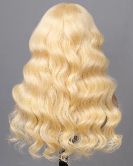613 Blonde Straight Human Hair Lace Front Wigs Undetectable Lace Wig 180% Density junoda