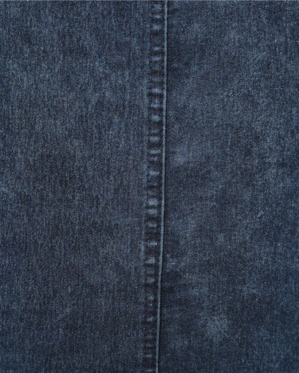 Sleeveless Denim Dress Women's Vintage Cut Neck Wrap Jeans