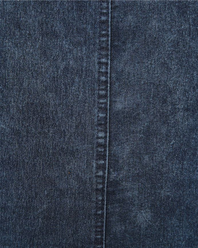 Sleeveless Denim Dress Women's Vintage Cut Neck Wrap Jeans