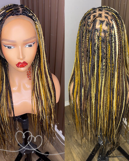 22 inches mix color knotless braided wig