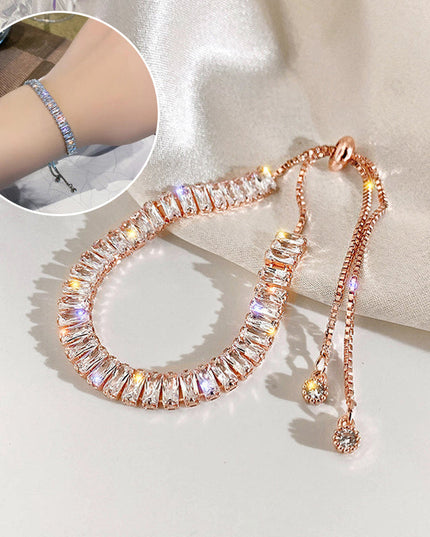 Rhinestone Bracelet Ins Fashion Shiny Adjustable Bracelet Women Jewelry