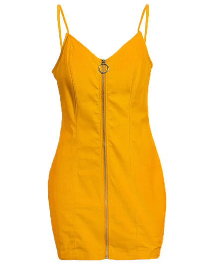 Zip-Front Bodycon Mini Dress – Plus Size