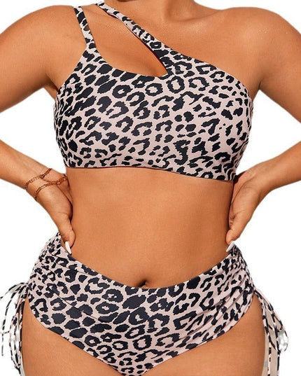 Swimsuit Leopard Print Fashion Plus Size Bikini Swimsuit