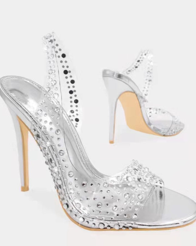 Plus Size Fish Mouth Stiletto Fashion Pointed Toe Women's Sandals See size chart under “more details”