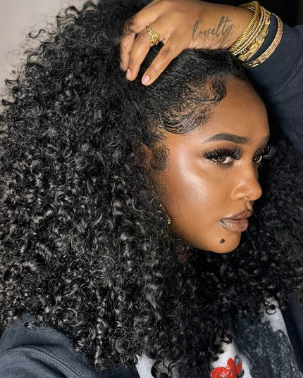 Curly Wave Drawstring Wig Human Hair With Drawstring Near Me For Black Women junoda