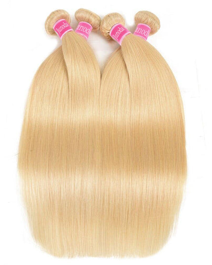 Junoda Hair Blonde 613 Straight Hair Bundles 100% Human Hair Extension 4 Pcs Brazilian Remy Hair junoda