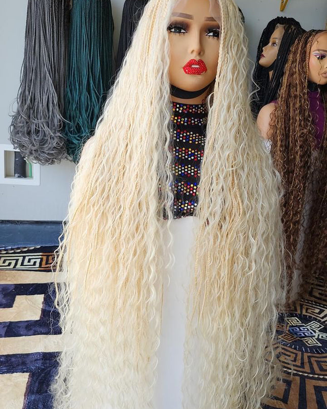 Blonde boho with dark roots