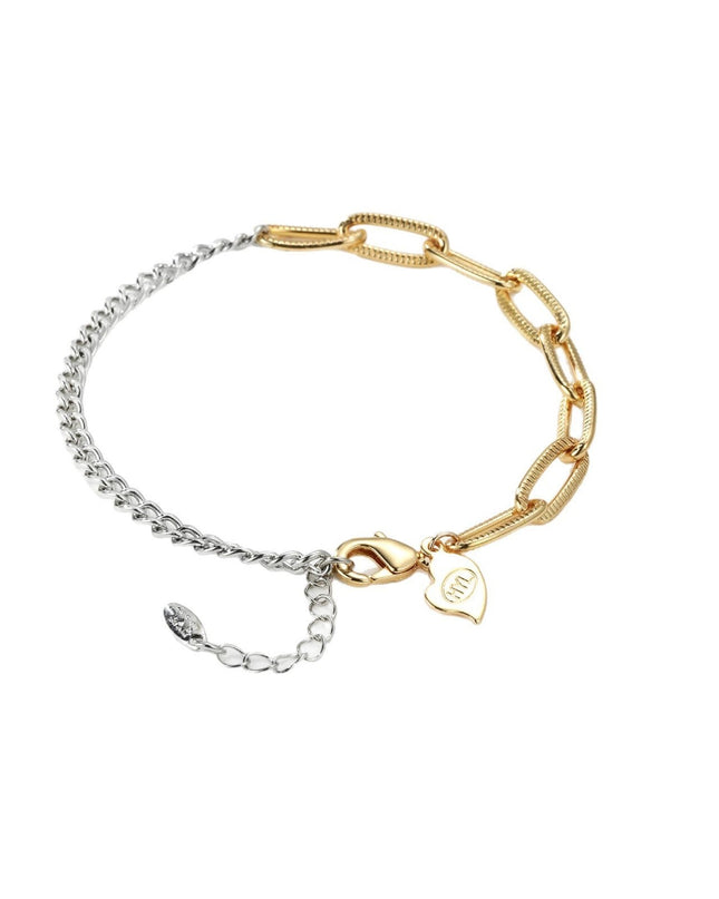 Women's Gold-plated Exquisite Simple Gold And Silver Stitching Bracelet