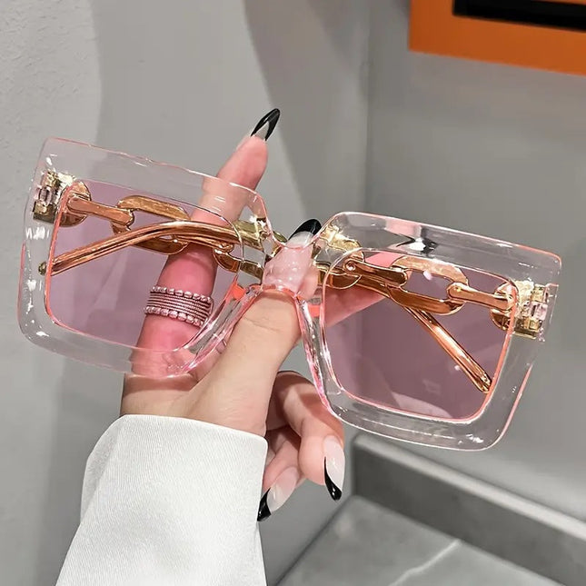 Vintage Large Frame Glasses - The Perfect Accessory For Fashion Lovers And Urban Explorers, Blue Light Protection Glasses For Women
