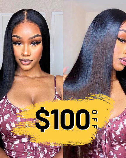 [Save $100] Junoda 5x5 HD Lace Wig Skin Melt Straight Pre Cut Lace Wear Go Glueless Wig junoda