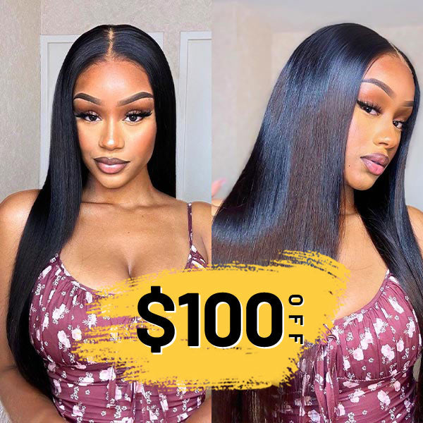 [Save $100] Junoda 5x5 HD Lace Wig Skin Melt Straight Pre Cut Lace Wear Go Glueless Wig junoda