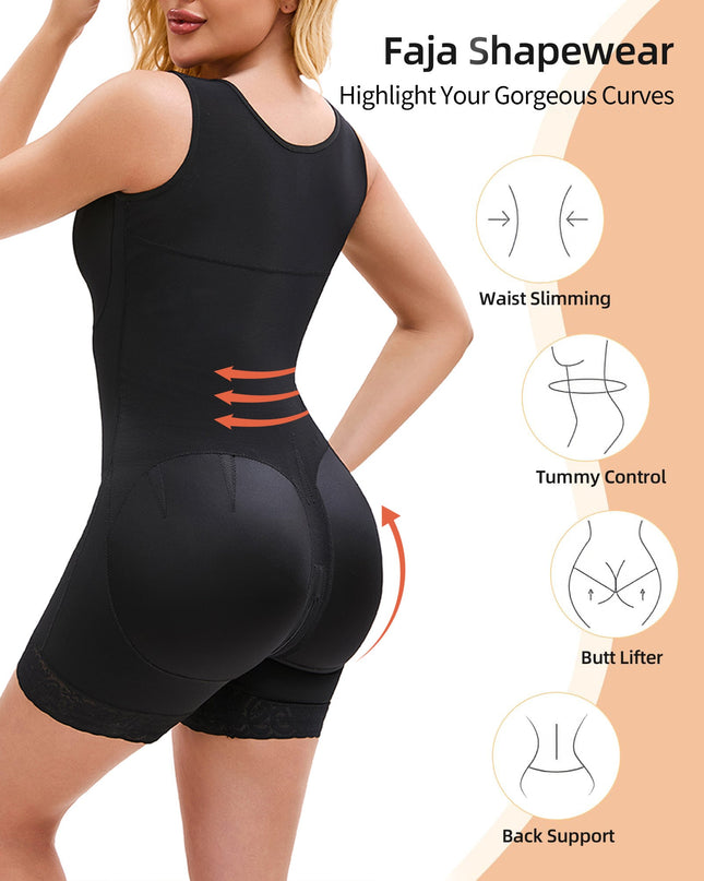 Shapewear For Women Tummy Control Post Surgery Full Body Shaper Butt Lifter With Zipper Elegant