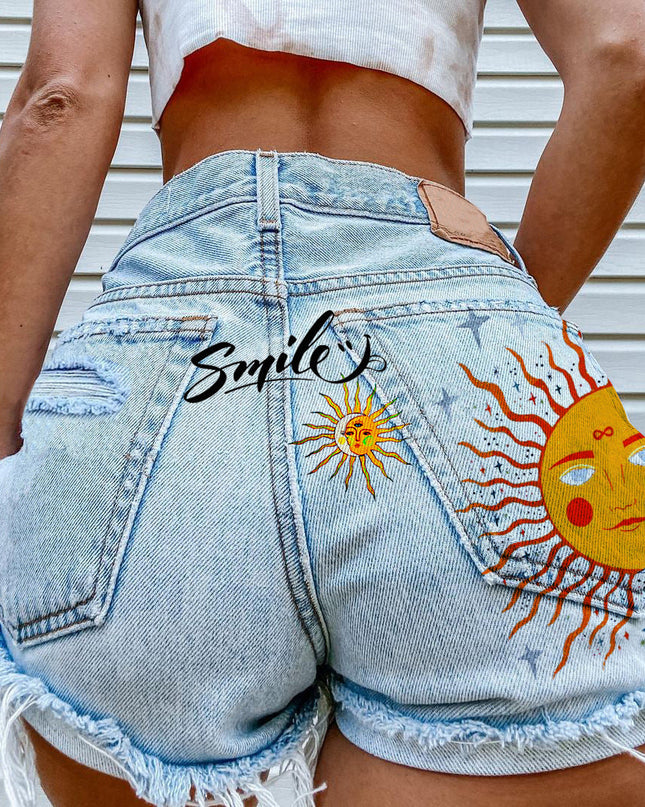 Women's Casual Fashion Vintage Denim Shorts