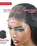 180 Density / 6x4 HD Glueless Wig / United States|16inches