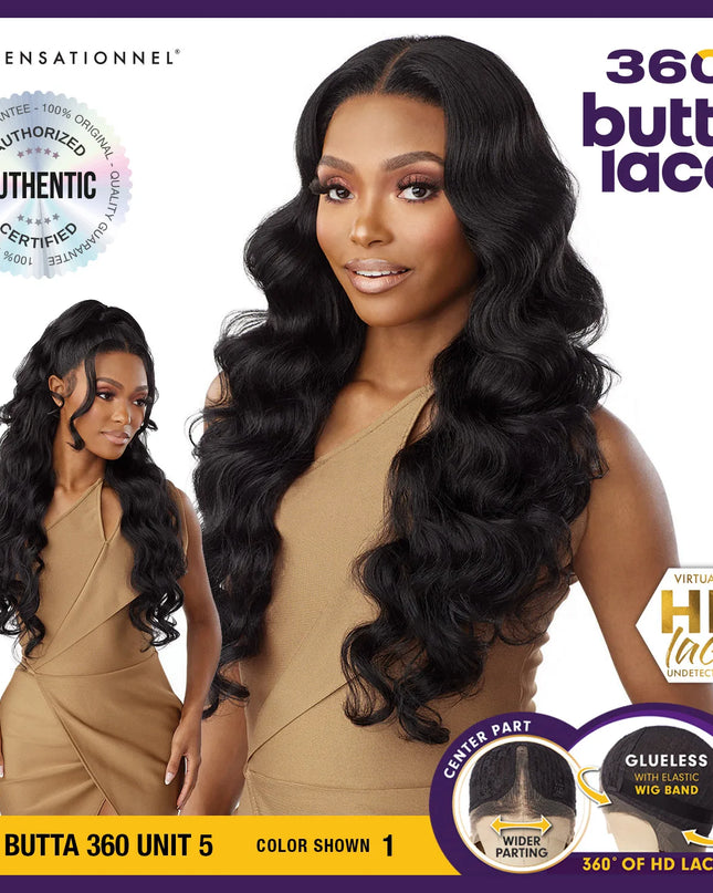 Sensationnel Glueless Butta 360 HD Lace Front Wig Unit 5 - 360 Lace, Glueless, Pre-Plucked Hairline