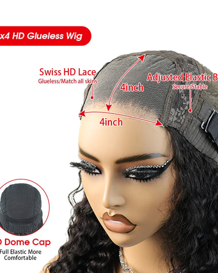 Pre Cut No Glue Bone Straight Glueless Wigs Human Hair For Women Brazilian Glueless Wig Human Hair Ready To Wear Preplucked 200%