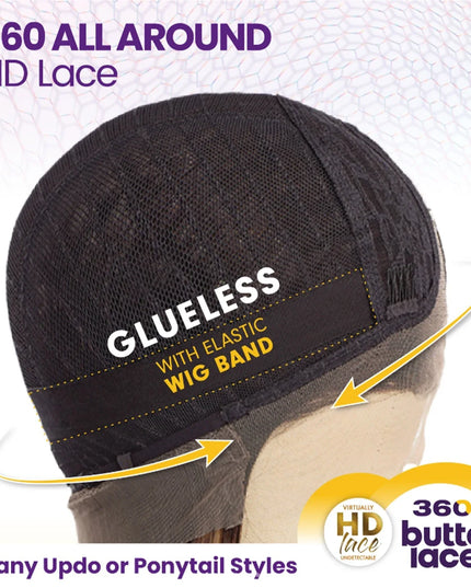 Sensationnel Glueless Butta 360 HD Lace Front Wig Unit 5 - 360 Lace, Glueless, Pre-Plucked Hairline