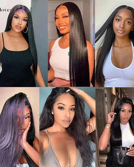 24inch Glueless Wig Human Hair Ready To Wear Straight 4x4 Pre-Cut Glueless Wigs Pre-Plucked Top Brazilian Wigs for Women