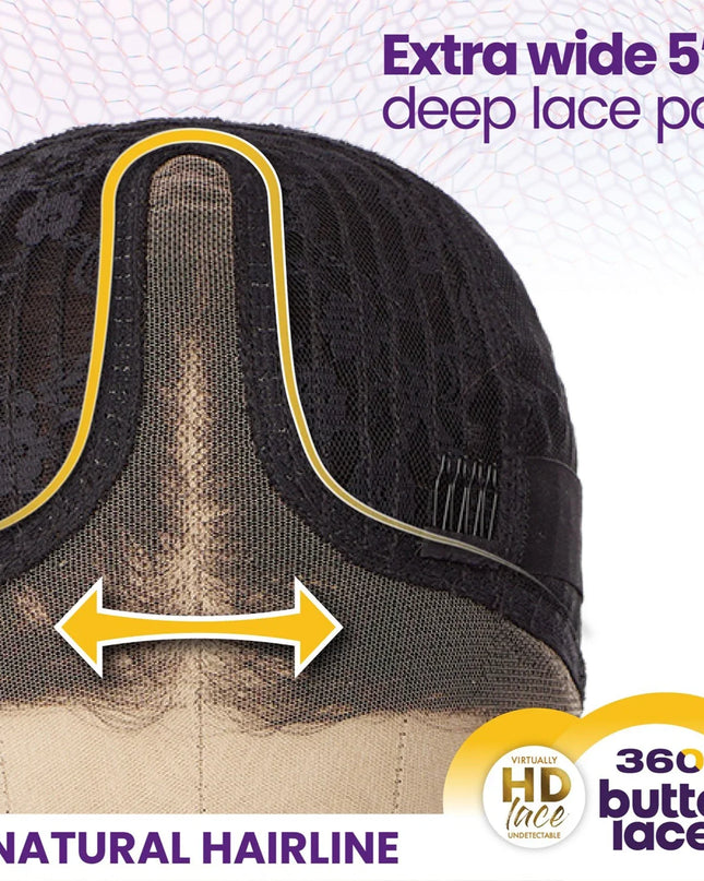 Sensationnel Glueless Butta 360 HD Lace Front Wig Unit 5 - 360 Lace, Glueless, Pre-Plucked Hairline