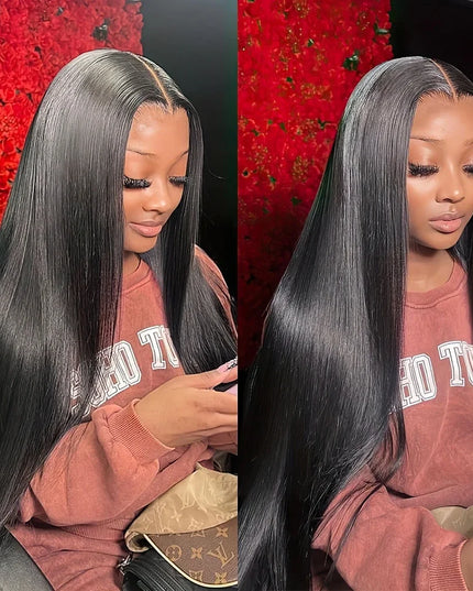 Pre Cut No Glue Bone Straight Glueless Wigs Human Hair For Women Brazilian Glueless Wig Human Hair Ready To Wear Preplucked 200%