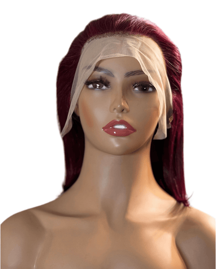 Ruby Cut – Straight Bob Lace Front Wig (Burgundy Red)