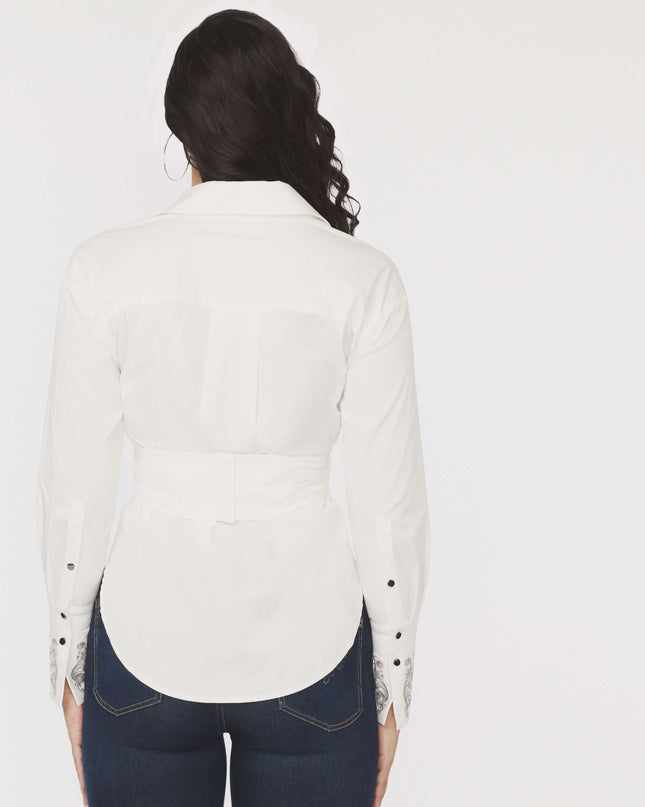 Twist Woven Shirt - White